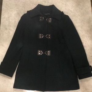 Calvin Klein Kelly Green Wool Blend Coat